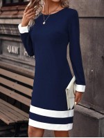  Color Block Tee Dress