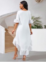  Lady Holiday Dresses Summer Women Dresseswhite Shirt Chiffon Stitching White Dress Summer Maxi Skirt