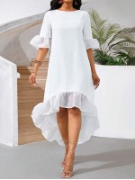  Lady Holiday Dresses Summer Women Dresseswhite Shirt Chiffon Stitching White Dress Summer Maxi Skirt