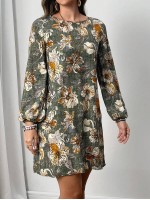  Fall Women Printed Short Dresses