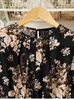  Women s Elegant Floral Print Maxi Dress Fall Winter Fall Women Dresses